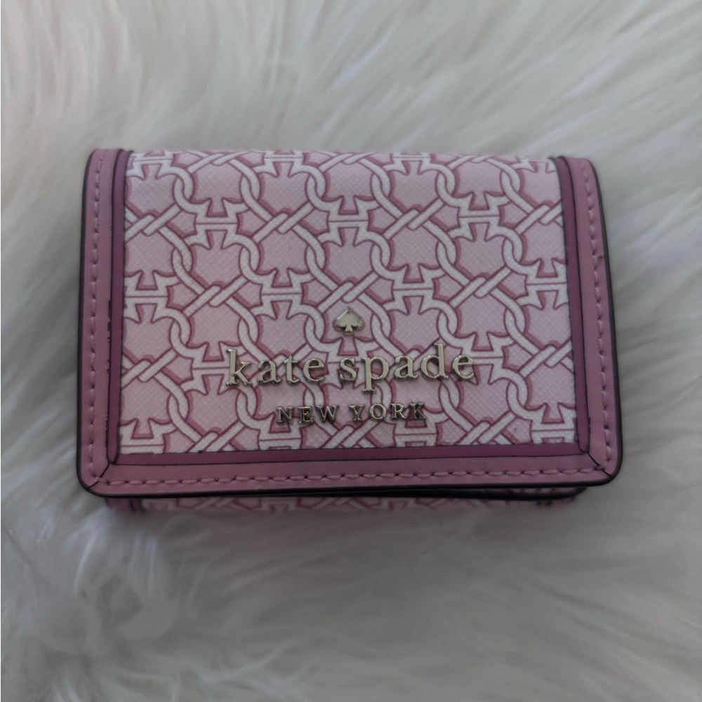 kate spade Pink Patterned Compact Wallet
